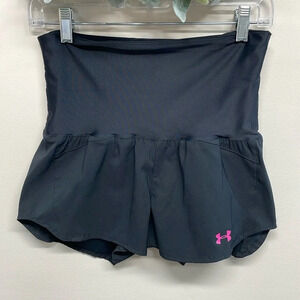 Under Armour Semi Fitted HeatGear Running Shorts High Rise Foldover Waist XS